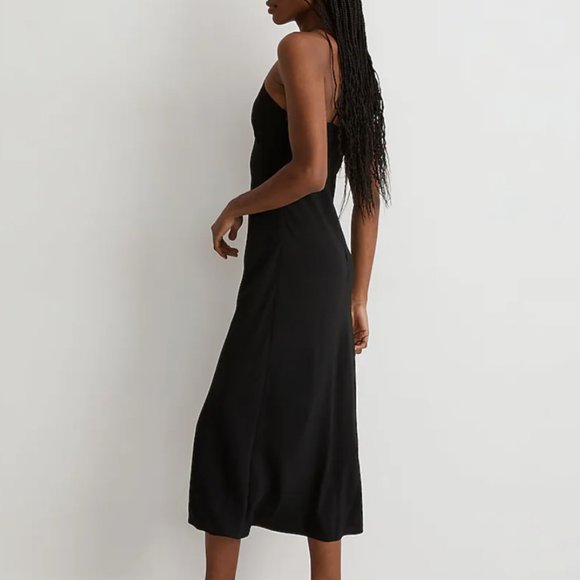 NWT Madewell Layton midi slip dress true black - Picture 2 of 11